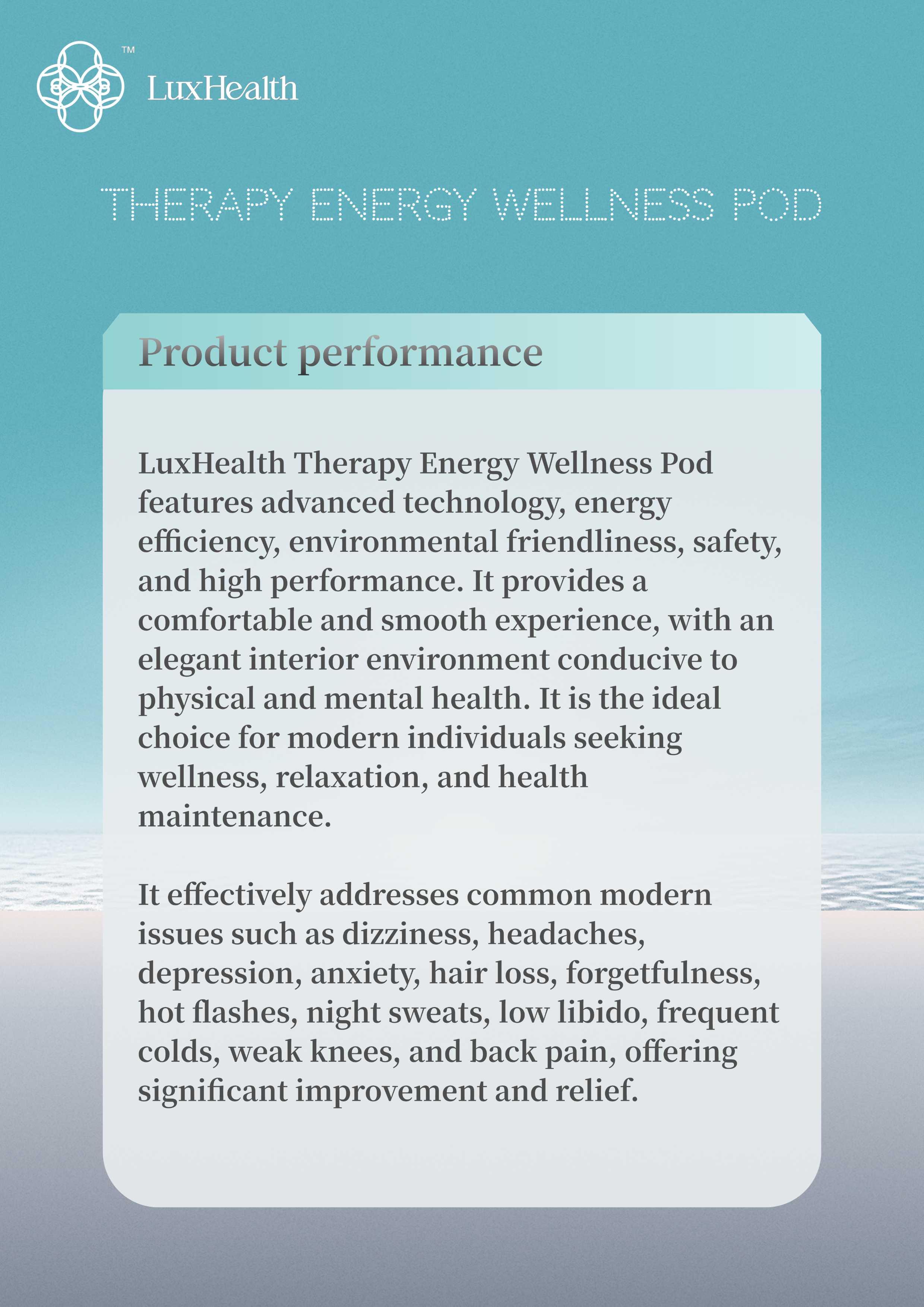 Therapy Energy Wellness Pod Session information 2