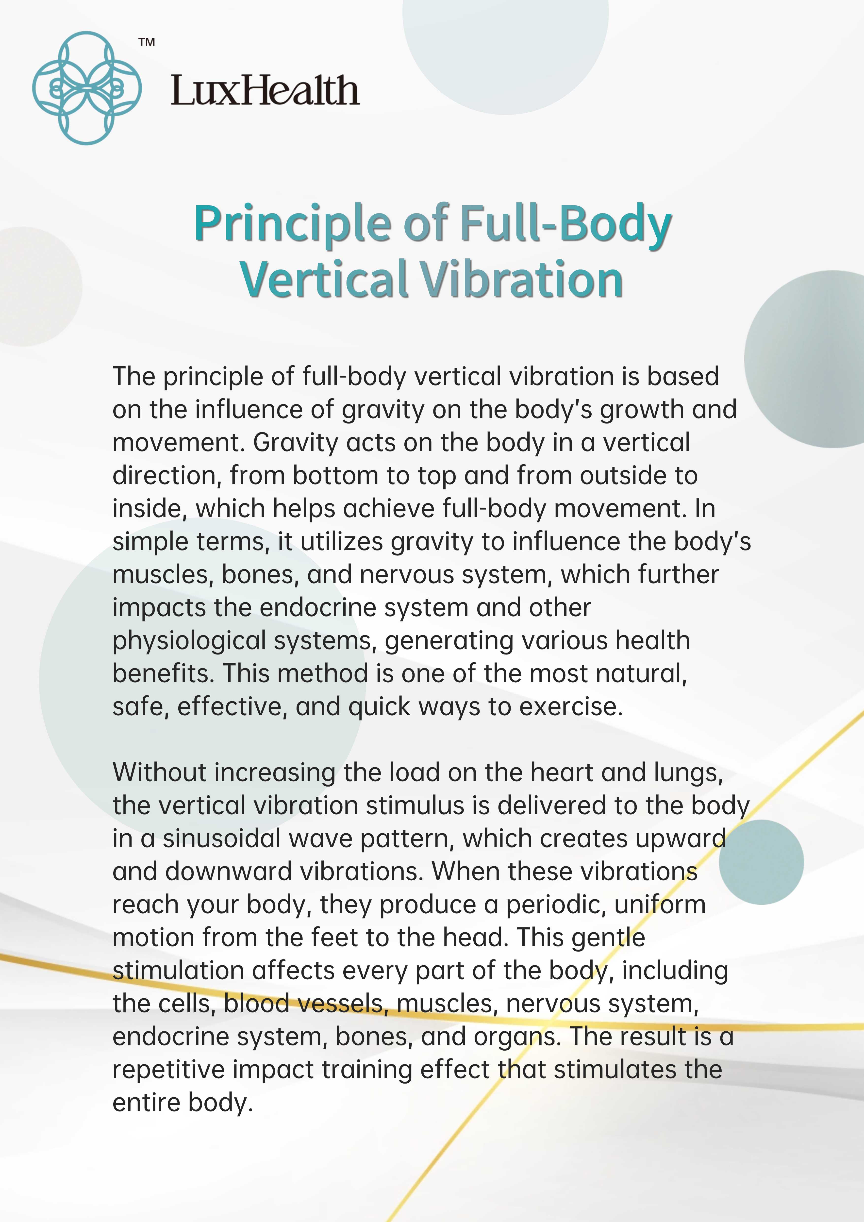 Full-Body Vertical Vibration Session information 2